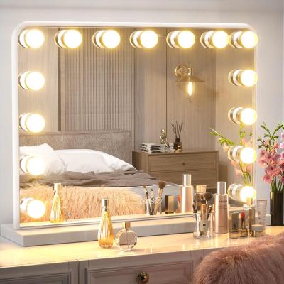 China CE 3 Color Temperature 3000k 6000k Hollywood Magnifying Makeup Mirror With Led Light for sale