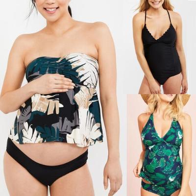 China Wholesale Customization Tube Maternity Tops Plus Size Plus Size Swimwear Printed For Pregnant Women Swimwear for sale