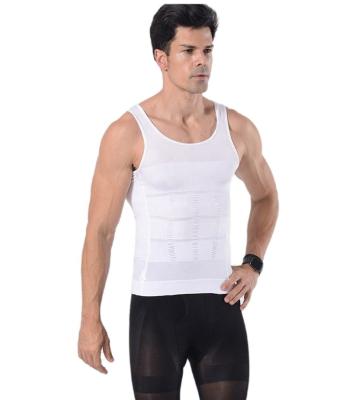 China Men's Breathable Body Shaper Slimming Shirt Elastic Sculpting Vest Slimming Body Shapewear Slim Corset Vest for sale