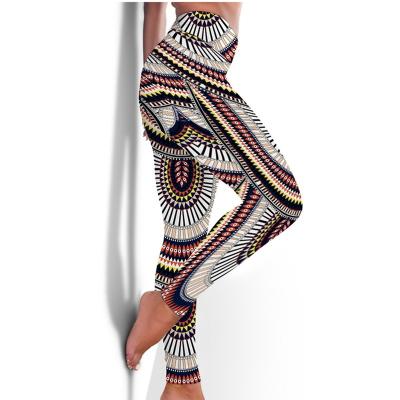 China Wholesale custom made tiktok polyester spandex ladies sexy printed leggings for sports gym fitness exercise waist yoga pants top for sale