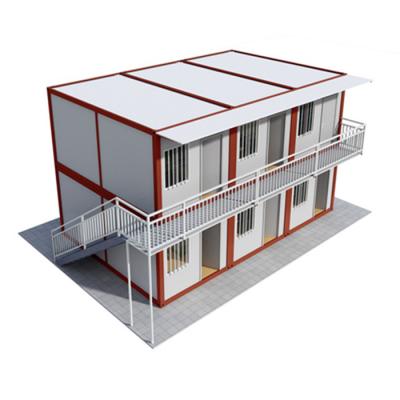 China Budget Two Traditional Mobile Low Floor Living Lightweight Steel Frame Tiny Homes Panels Shipping Container House for sale