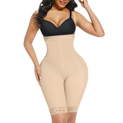 China Wholesale Antibacterial Breathable Antibacterial Adjust Hooks Full Waist Tops Body Shaper Shapewear Belly Trimmer For Women for sale