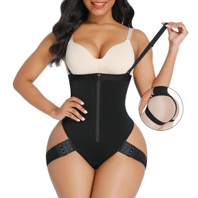 China 2022 Hexin New Antibacterial Women Hip Enhancer Shaperwear Hooks High Waist Zipper Belly Trimmer Shapewear Panties for sale