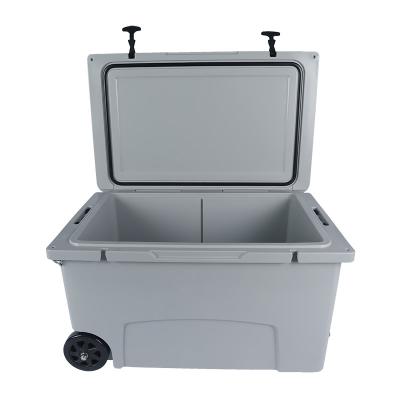 China 75QT Waterproof High Quality Easy Move Cooler Box Single Solid Color Ice Chest Coolers Large for sale