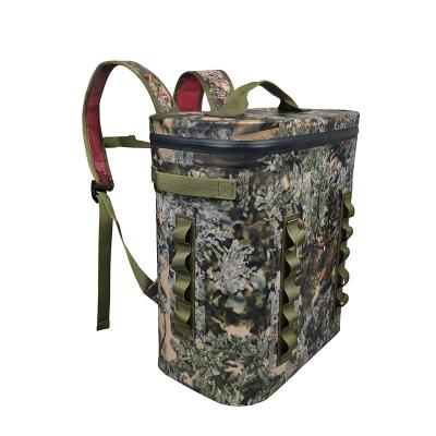 China Camouflage Color Waterproof Personalized Ice Cooler Bags YETl 20L Camping Cooler Backpack for sale