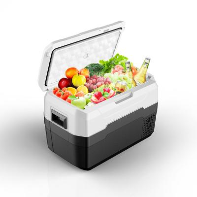 China Wholesale ABS Car Refrigerator 30L Fast Cooling Portable Vehicle And Home Use Car Refrigerator for sale