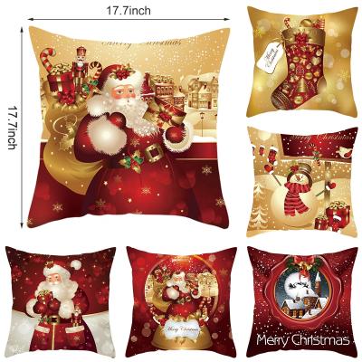 China Unique Design Folded Hot Sale Christmas Cushion Covers Custom Luxury Couch Pillow Covers Home Decoration for sale