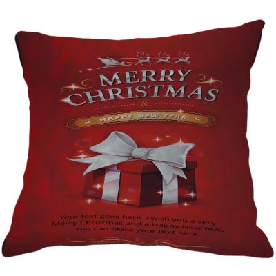 China Wholesale Custom Folded 3d Printing Christmas Series Digital Copy Your Photo Model Pillow Case 45*45cm For Home Decoration for sale