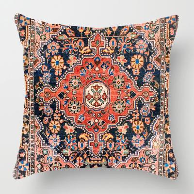 China Persian Designer Folded Boho Pillowcase Cover Turkey Painting Cushion Cover 45x45cm For Sofa Bedroom Home Decor Pillow Case for sale