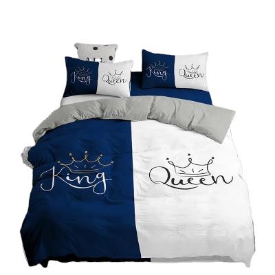 China Factory supply black girl matrimonial comfortable and luxury bedding set bedding set juego de sabanas de cama magic 100 cotton home textile folded for sale