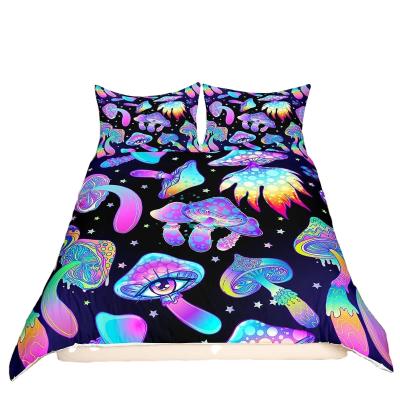 China 3D Folded Bedding Set Duvet Covers Mushroom Collection Comforter Bedding Set Duvet Cover Kids Bedding Set 1 Duvet Cover 2 Pillowcase for sale