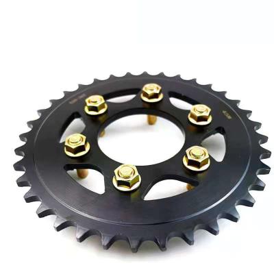 China Hot Selling Natural Color Motorcycle CVT Transmission Motorcycle Chain Rear Sprocket Sprocket Set for sale