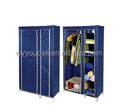 China Portable cheap folding wardrobe dressing table designswith double zipper for sale