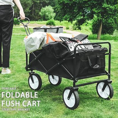 China Garden beach folding outdoor camping cart heavy duty wheel foldable utility cart with kids portable folding cart HW-001 for sale