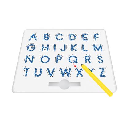 China Magnet Tablet Protective Magpad Letter Alphabet Board Magnetic Drawing Discovery Kids Learning Educational Toys 31.7x1.5x26cm for sale