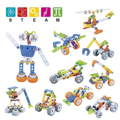 China STEM ABS Plastic 10 Educational Build And Play Toys Model Kit Screws Building Toys For Children for sale