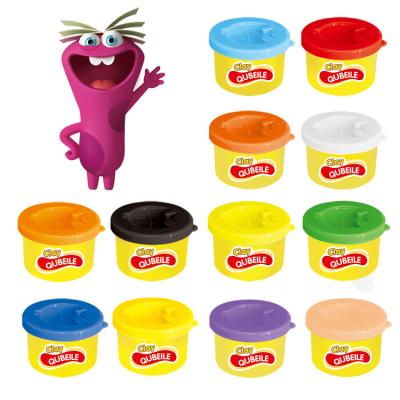 China Clay playdough set 12 colors boxed boxed clay soft mud kit diy polymer clay for kids 22.5x6.5x18.5cm for sale