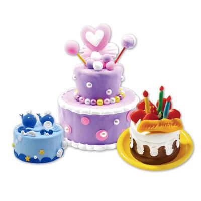 China Eco-friendly multiple shapes light weight playdough clay diy cake toys for sale