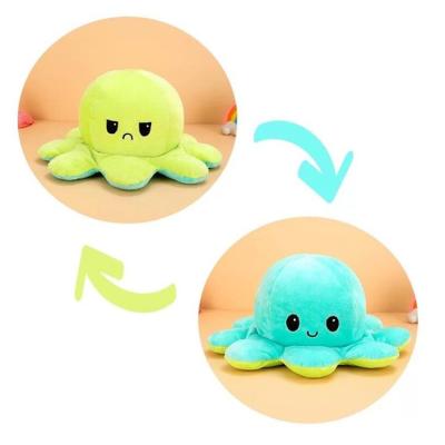 China Wholesale Plush Stuffed Octopus Toys 50 40 30 20 Cm Plush Octopus Sad Happy Mood Reversible Toys for sale