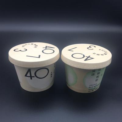 China 4oz 6oz 8oz 12oz Ice Cream Biodegradable Packaging Paper Cups for sale