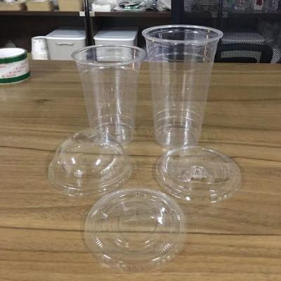 China Single Wall Clear Plastic Ice Coffee Mug Cups With Lid And Straw for sale