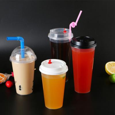 China Plastic single wall boba tea cup PPS cups for sale for sale