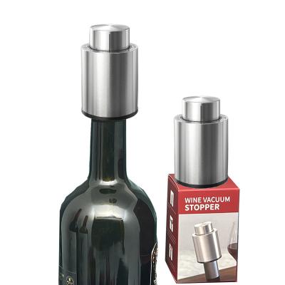 China Viable Keeps Wine Fresh Up To 7 Days Timescale Vacuum Silver Stainless Steel Wholesale Reusable Wine Stoppers From China For Wine Bottles for sale