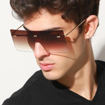 China Luxury Hot Sale Oversized Square PC Fashion Sunglasses Glasses Stainless Material Stainless Material for sale