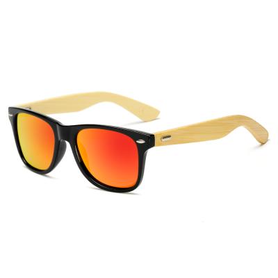 China High Quality Fashion Sunglasses Big Frame Ac Lens UV400 Bamboo Sunglasses for sale