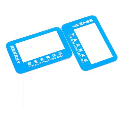 China High Quality Custom Test Cards Logo Eyewear Accessories Color Blue Light Blocking Rapid Test Card for sale