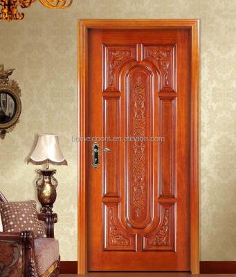 China Modern Design Cheap Price Interior Solid Wood Swing Front Doors for sale