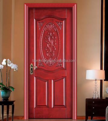 China Swing Hardwood Door Simple Design Carving Wooden Door for sale