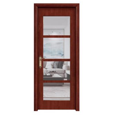 China China Supplier Modern Inside Door Solid Wood Bedroom Glass Door for sale