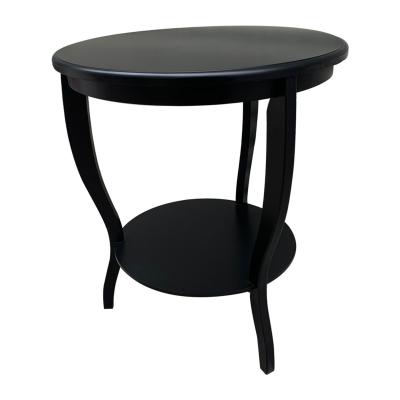 China Mid Century Modern Living Room Small Round Side Table 60x60 Black for sale