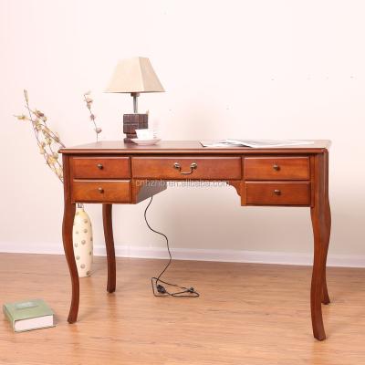 China Classic Office European Solid Wood Solid Wood Lacquered Wooden Desk for sale