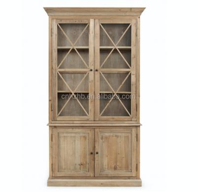 China (Other) Adjustable French Style Vintage Country Furniture Display Cabinet for sale