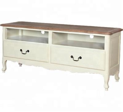 China Rustic Reclaimed Solid Wood French Farmhouse TV Stand for sale