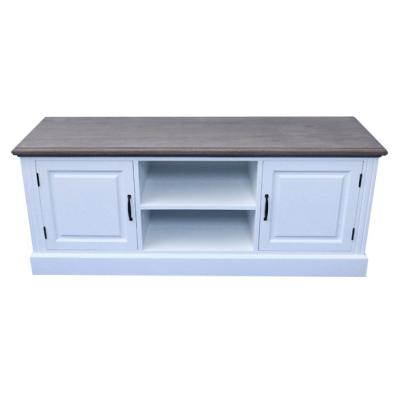 China Eco-friendly French Antique Style White TV Cabinet Wooden TV Stand for sale