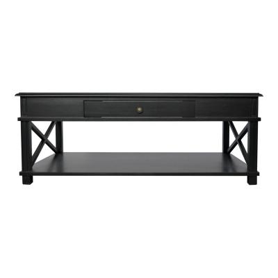 China Mid Century Modern Living Room Coffee Table Set Modern Wood Black Coffee Table for sale