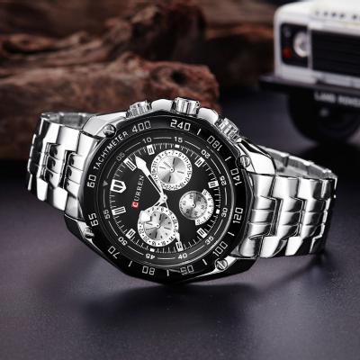 China Hot Selling Classic Analog Business Analog Chronograph CURREN 8077 Mens Watches Fashionable Quartz Stainless Steel Men Watch for sale