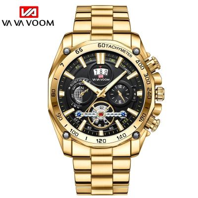 China New 2023 Day/Date Calendar Watch For Men Sports Waterproof Wrist Steel Strap Watch Man for sale