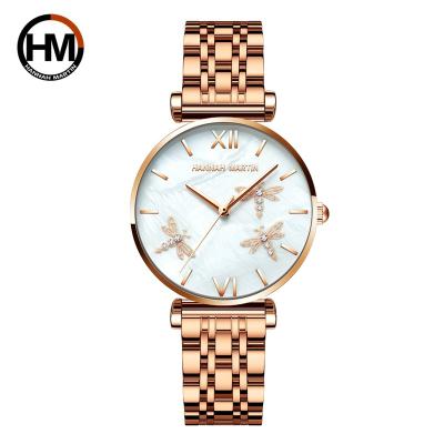 China Hannah Customized Japanese Quartz Steel Watch Stainless Steel Wristwatches Woman Female Watch Water Resistant for sale