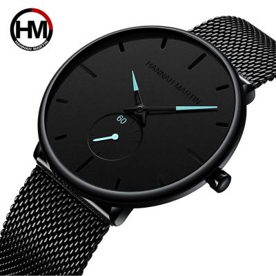 China Hannah 2140 Chronograph Men's Quartz WatchWrist Mesh Steel Waterproof Minimalist Ultra Thin Casual Thin Wrist for sale