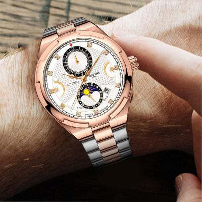 China Hot Selling Automatic Date Wristwatches WL032 Calendar Display 316L Stainless Steel Luxury Mechanical Watch for sale