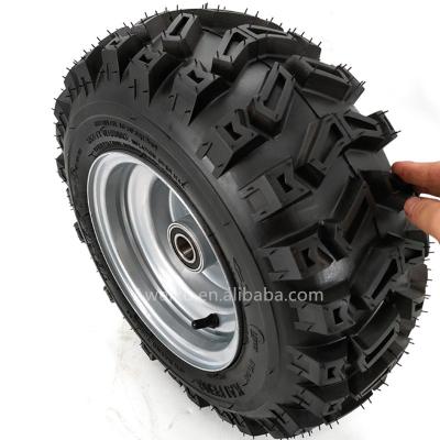 China High Quality Offroad Lawn Car Wheels Tires 16x6.50-8 Rim With Axle Tube Bearing Length 82mm 6205 For Lawn Car Wheels for sale