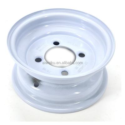 China 8 Inch Steel Trailer Wheel Rim 4 Holes For 4.80/4.00-8 Tool Cart Tubeless Tires for sale