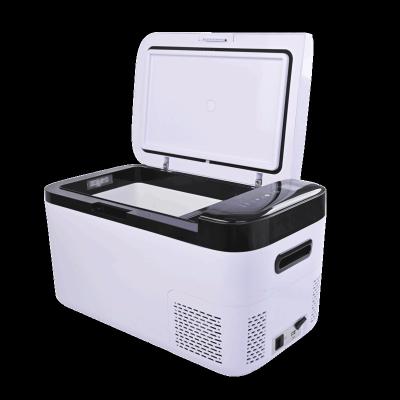 China Deep PP 15L12v Portable DC Compressor Travel Car Fridge for sale