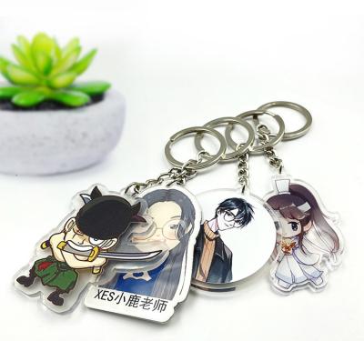 China Custom Anime Acrylic Crafts Automotive Stick Key Chain Acrylic Material Gift for sale