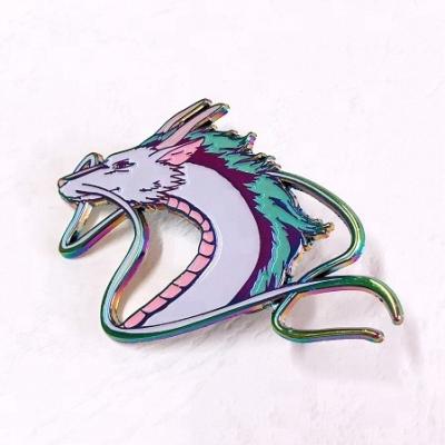 China All custom factory metal rainbow pin enamel badge direct sales and high quality enamel lapel pin for sale