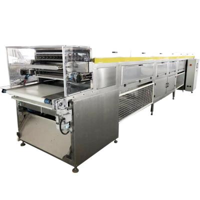 China Automatic Finger Biscuit Chocolate Coating Machine for Stick Biscuit Making for sale